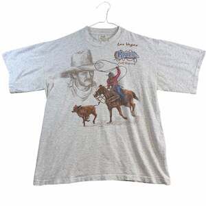 Vintage 1993 Las Vegas Rodeo Calf Roping T-Shirt XL Single Stitch